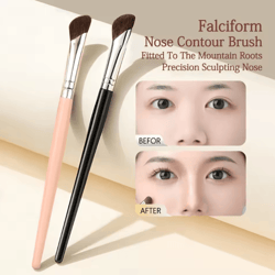 dual color sickle shaped nose contour brush set for precise shading and seamless blending