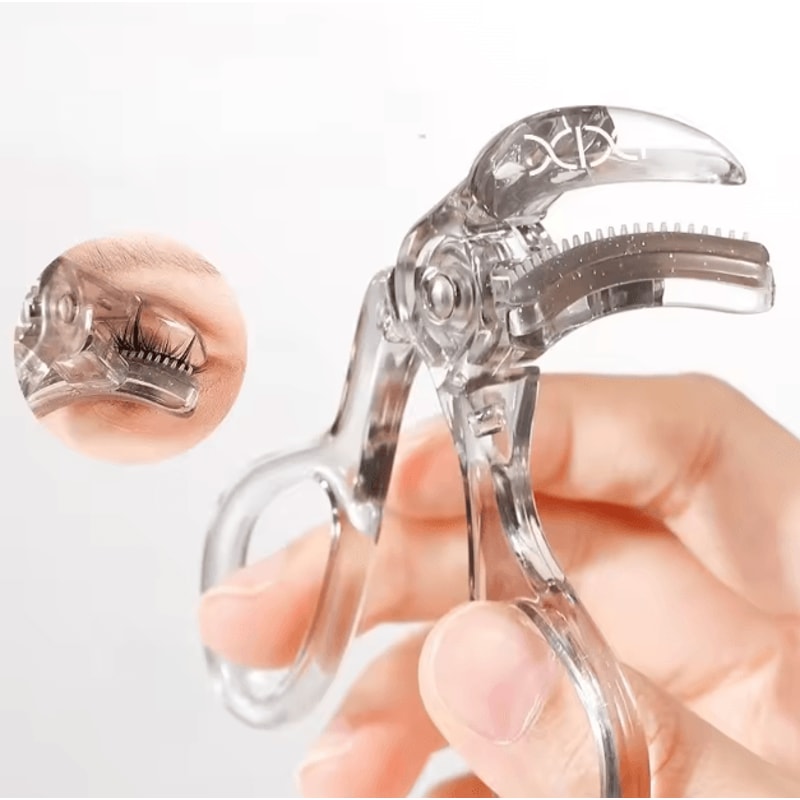 Frameless Eyelash Curler With Comb And Refill Pad For Long Lasting Lifted Lashes 1