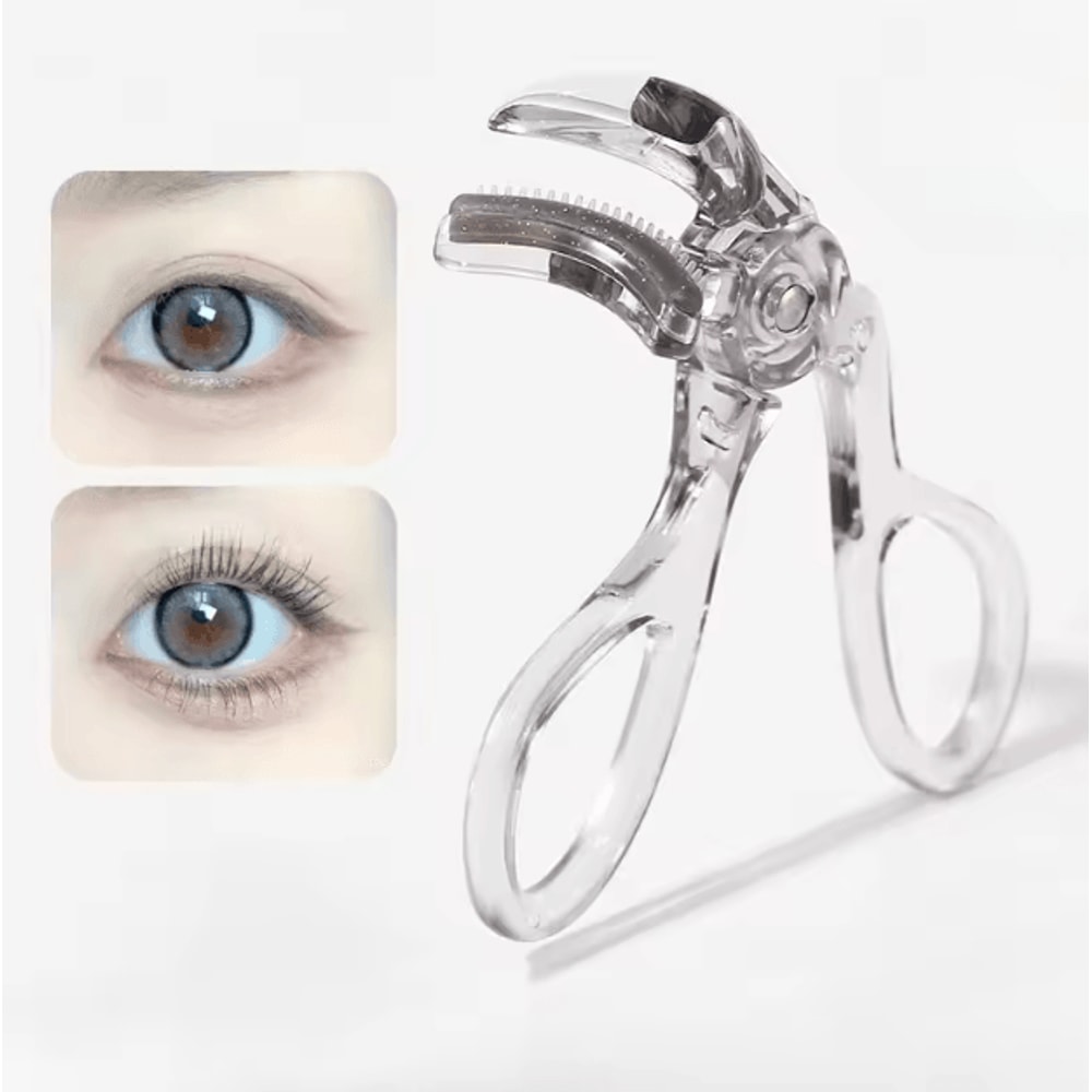Frameless Eyelash Curler With Comb And Refill Pad For Long Lasting Lifted Lashes 3