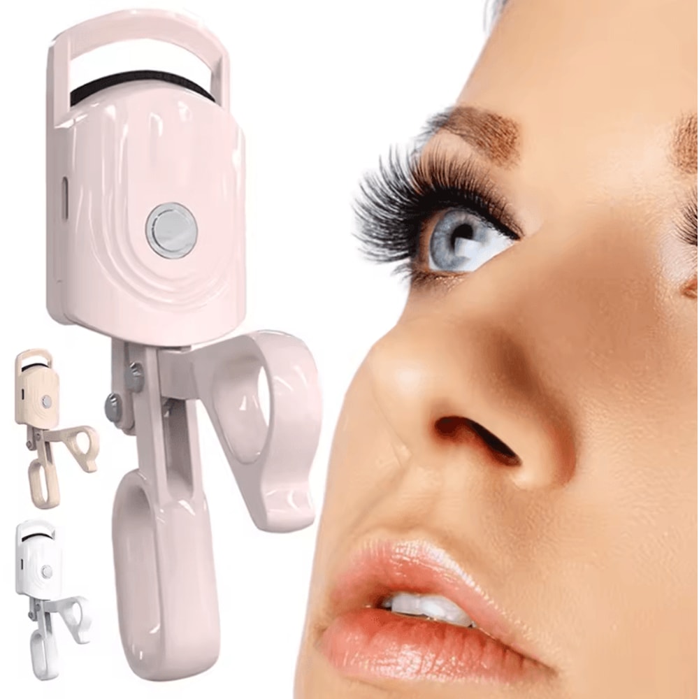 Rechargeable Heated Eyelash Curler With Adjustable Temperature For Long Lasting Lift 0