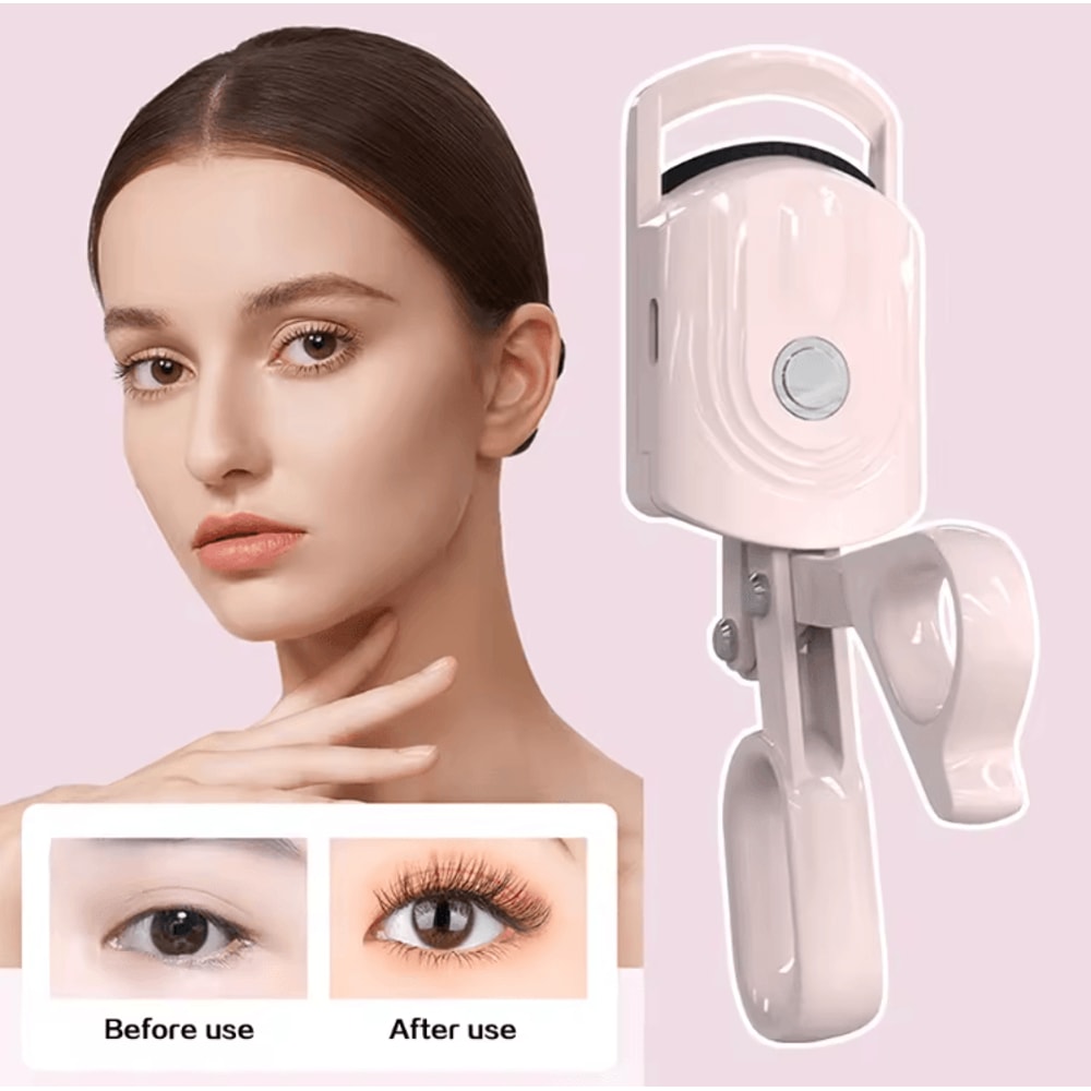 Rechargeable Heated Eyelash Curler With Adjustable Temperature For Long Lasting Lift 1