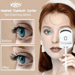 rechargeable electric heated eyelash curler for long lasting natural lash lift