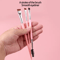 3 Piece Precision Eye Makeup Brush Set With Blade Eyeliner And Dual Head Brow Comb 3