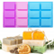 6 Grid Rectangle Silicone Mold For Soap Cake Chocolate And DIY Crafts 0