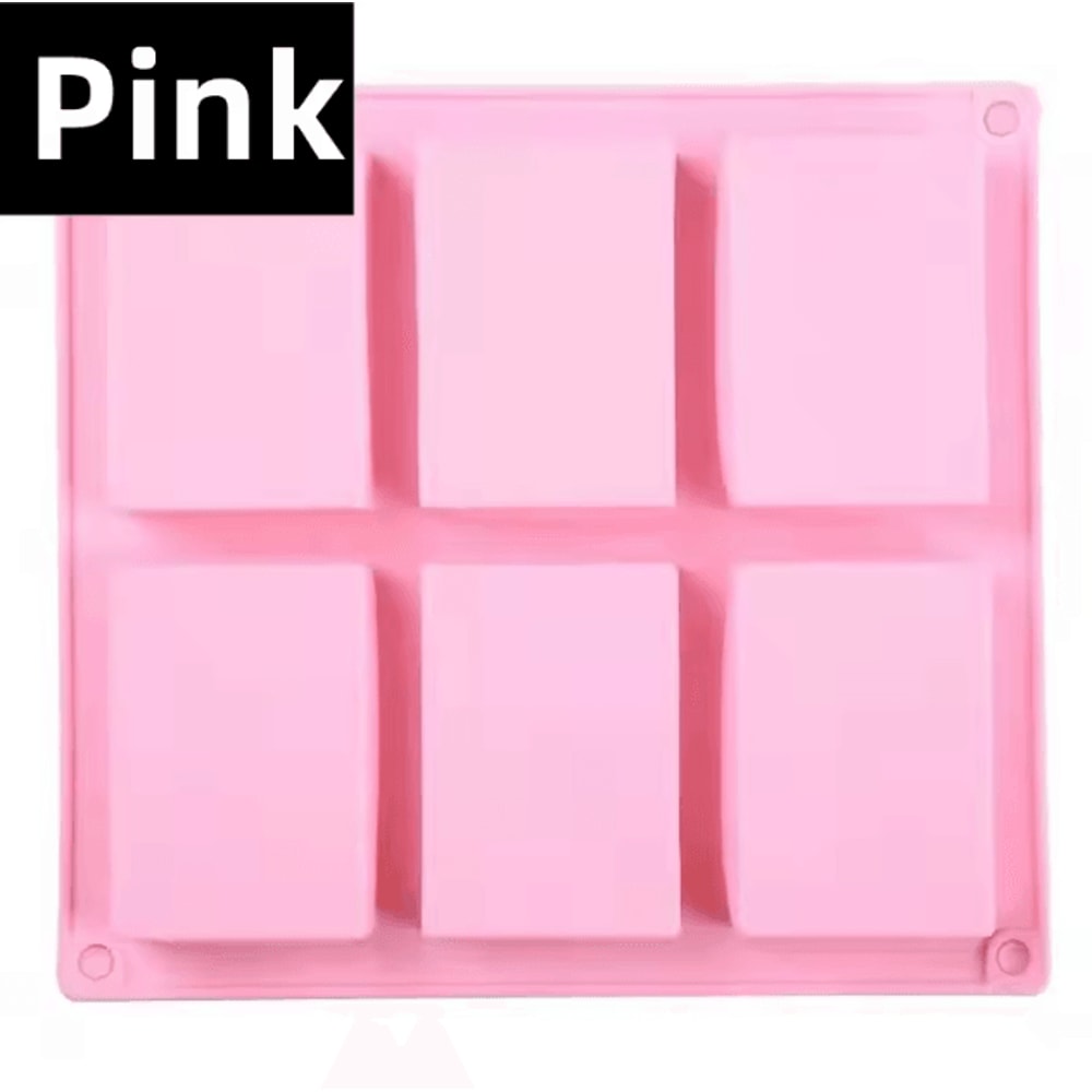 6 Grid Rectangle Silicone Mold For Soap Cake Chocolate And DIY Crafts 3