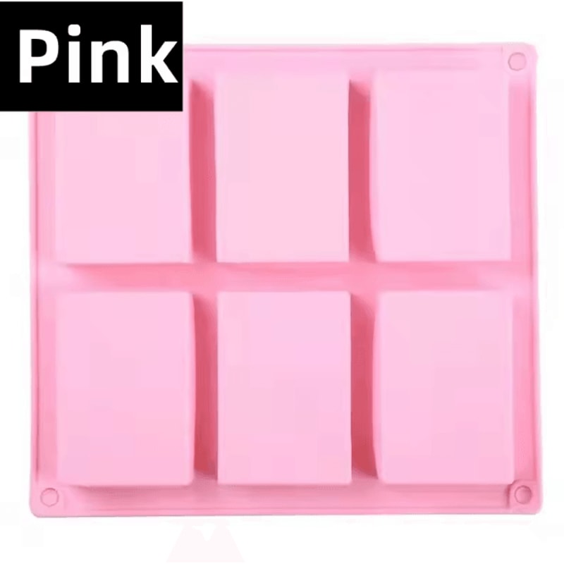 6 Grid Rectangle Silicone Mold For Soap Cake Chocolate And DIY Crafts 3