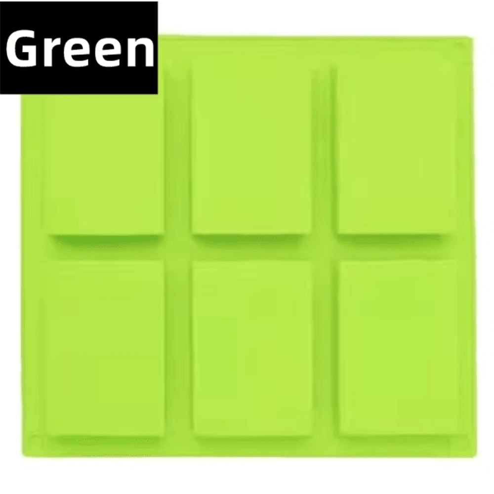 6 Grid Rectangle Silicone Mold For Soap Cake Chocolate And DIY Crafts 4