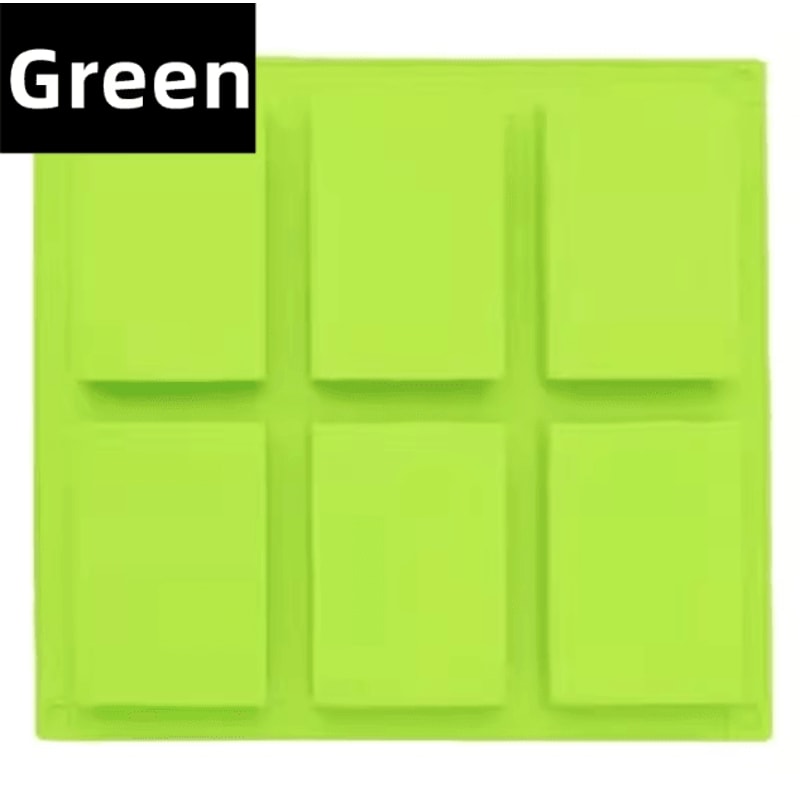 6 Grid Rectangle Silicone Mold For Soap Cake Chocolate And DIY Crafts 4
