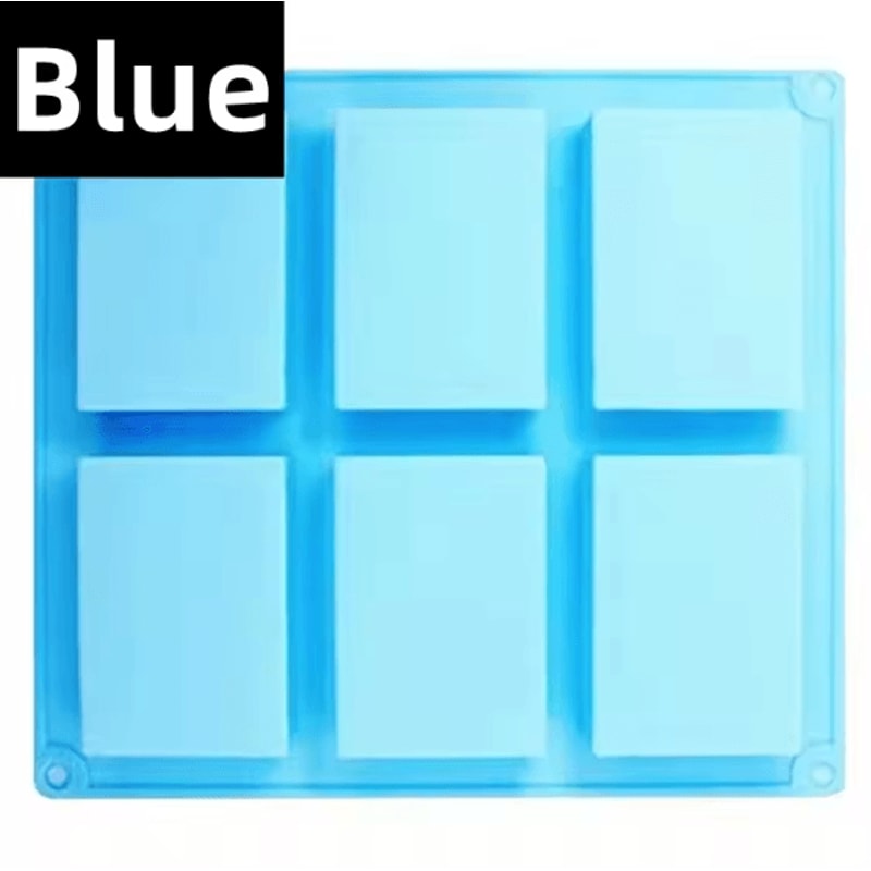 6 Grid Rectangle Silicone Mold For Soap Cake Chocolate And DIY Crafts 5