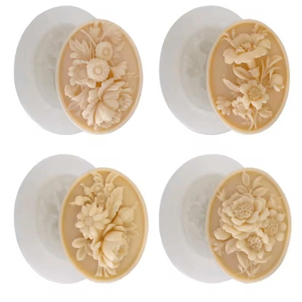 Peony Flower Silicone Mold For Soap Candle Chocolate And DIY Craft Creations 0