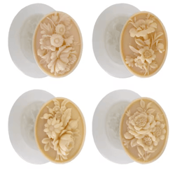 peony flower silicone mold for soap candle chocolate and diy craft creations