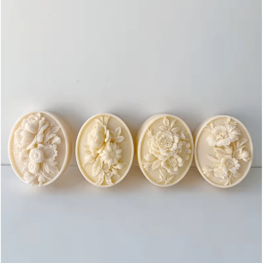 Peony Flower Silicone Mold For Soap Candle Chocolate And DIY Craft Creations 1