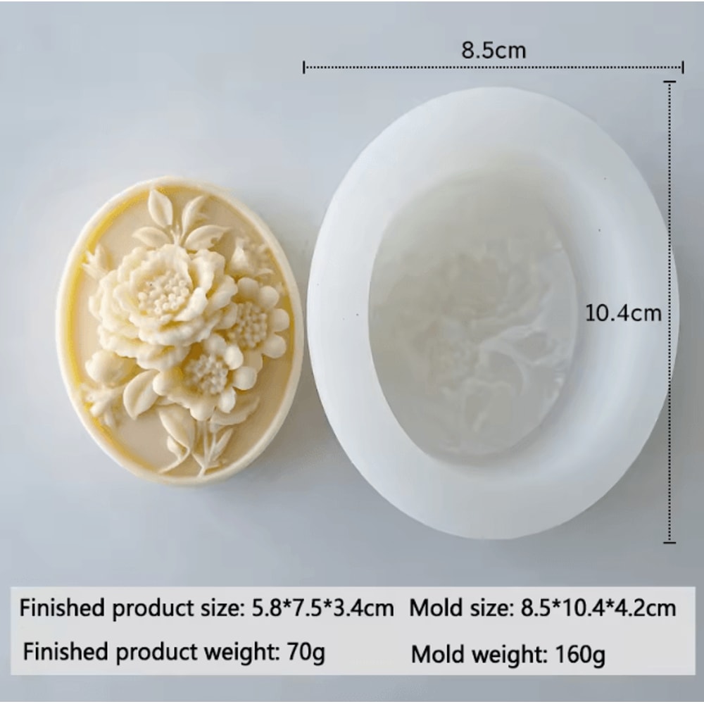 Peony Flower Silicone Mold For Soap Candle Chocolate And DIY Craft Creations 2