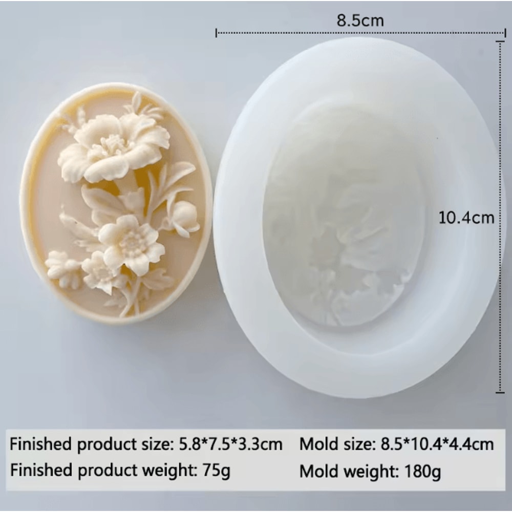 Peony Flower Silicone Mold For Soap Candle Chocolate And DIY Craft Creations 4