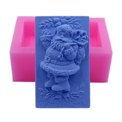 santa claus silicone mold for soap candle chocolate and festive diy crafts