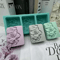 3 Cavities Flower Soap Molds Handmade Silicone Mold For Natural Soap Making 2