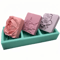 3 Cavities Flower Soap Molds Handmade Silicone Mold For Natural Soap Making 3