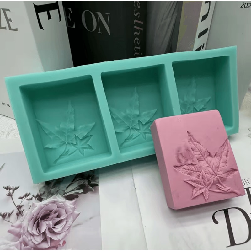 3 Cavities Flower Soap Molds Handmade Silicone Mold For Natural Soap Making 7