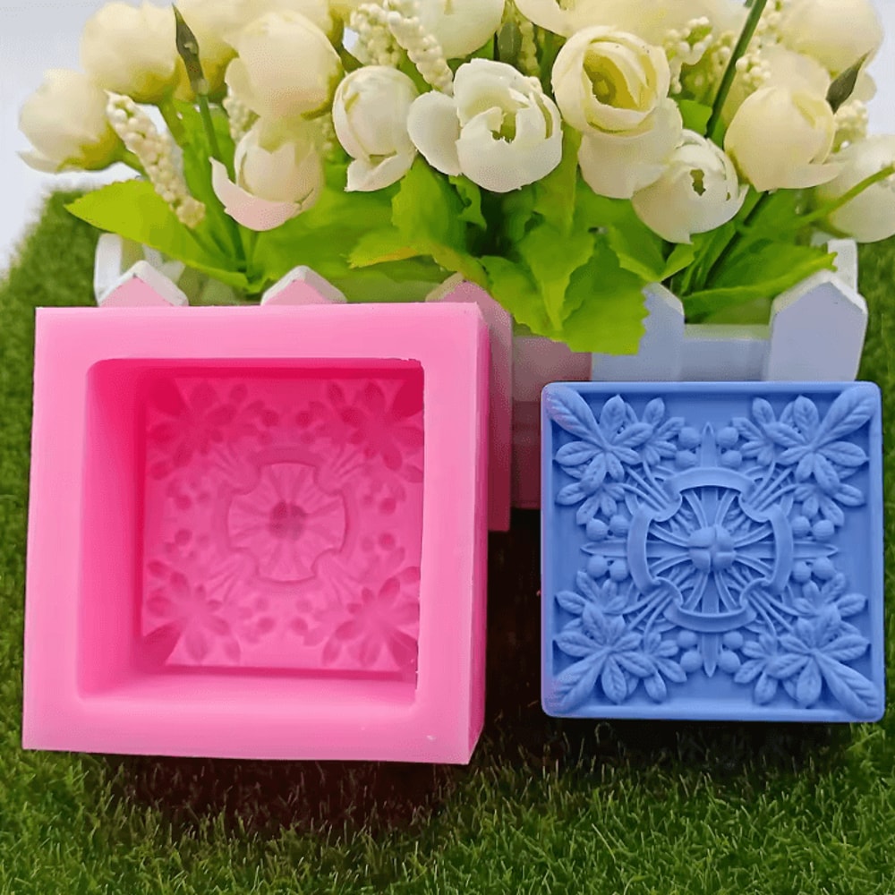 Classic Flower Silicone Soap Mold For Handmade Soap Candle And DIY Craft Creations 4
