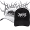 Gothic Punk Embroidered Cotton Baseball Cap For Streetwear And Outdoor Style 0