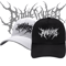 Gothic Punk Embroidered Cotton Baseball Cap For Streetwear And Outdoor Style 0
