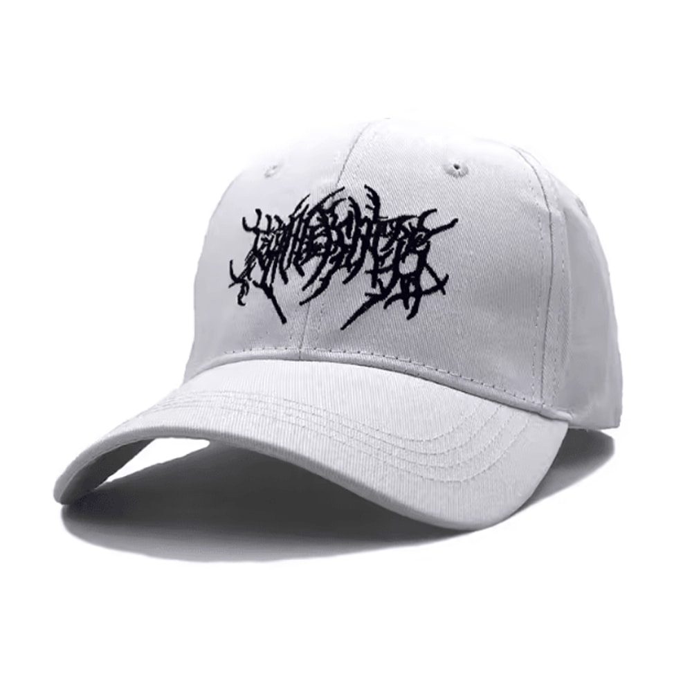 Gothic Punk Embroidered Cotton Baseball Cap For Streetwear And Outdoor Style 3