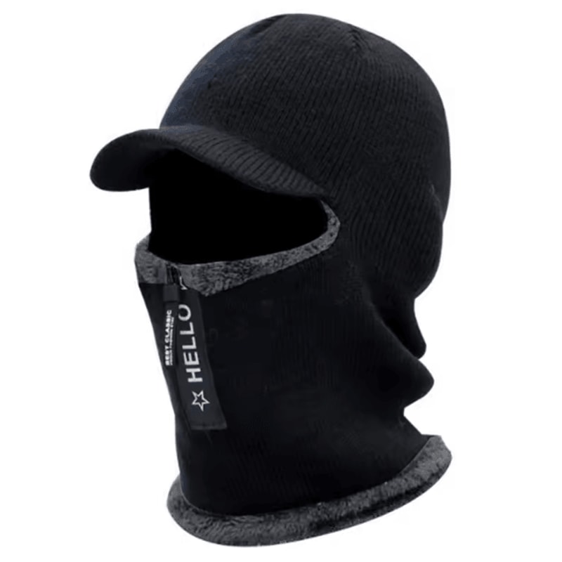 Winter Wool Hat And Scarf Set With Ear Protection And Windproof Visor 3