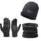 Windproof Winter Hat Scarf And Gloves Set With Cashmere Lining For Full Cold Protection 4