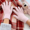 Plush Mink Velvet Winter Gloves For Women Warm Windproof Soft Five Finger Design 6