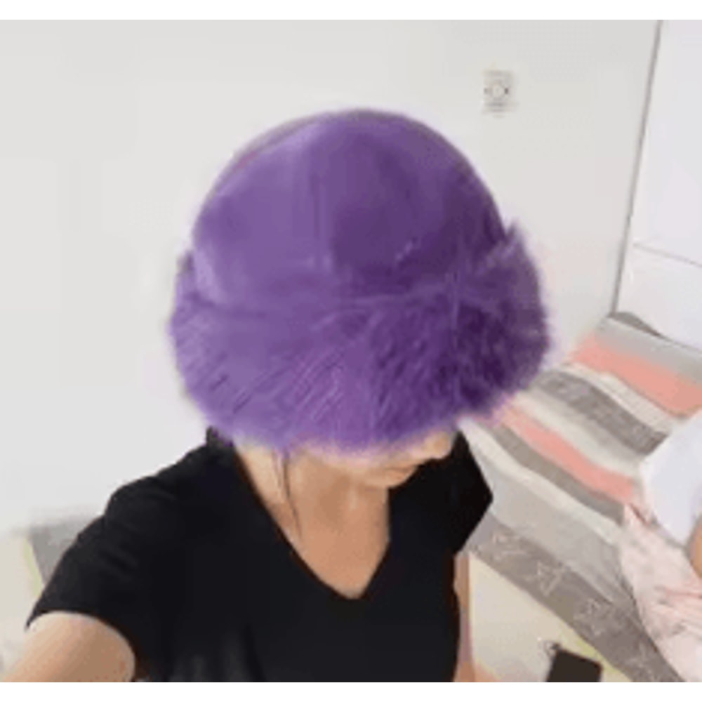 Fluffy Plush Fur Winter Hat With Ear Protection For Warm Outdoor Style 6