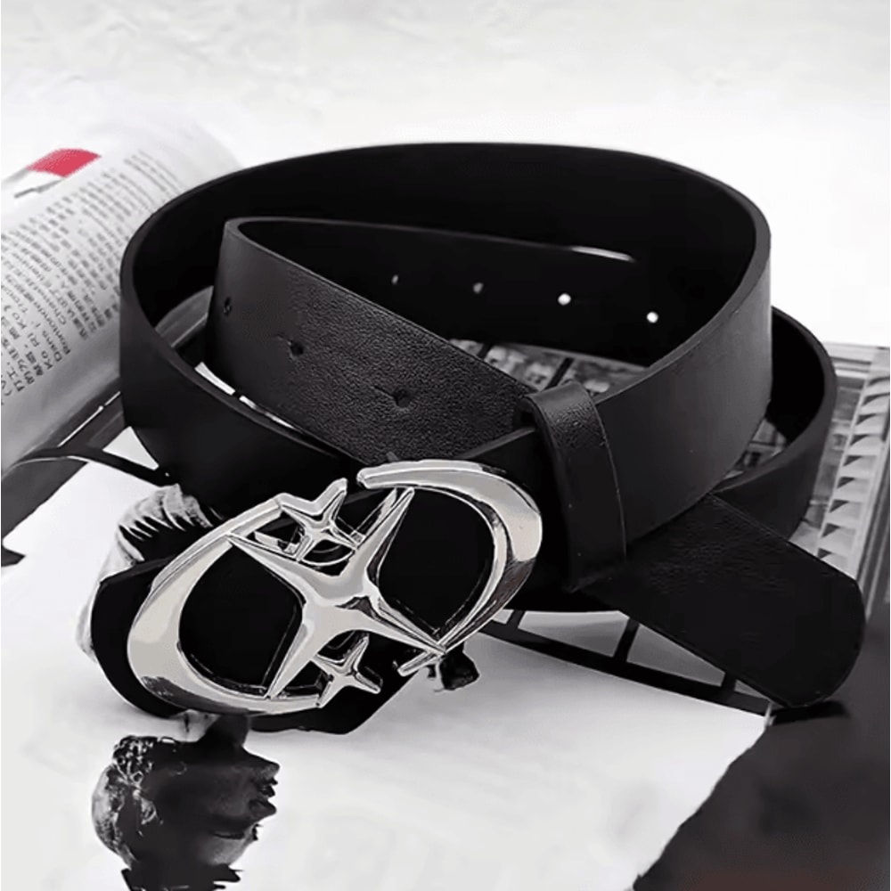 Oval Cross Metal Buckle Belt For Minimalist Streetwear And Everyday Style 1