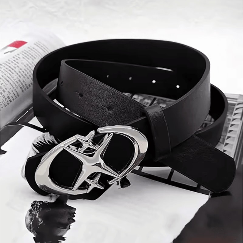 Oval Cross Metal Buckle Belt For Minimalist Streetwear And Everyday Style 1