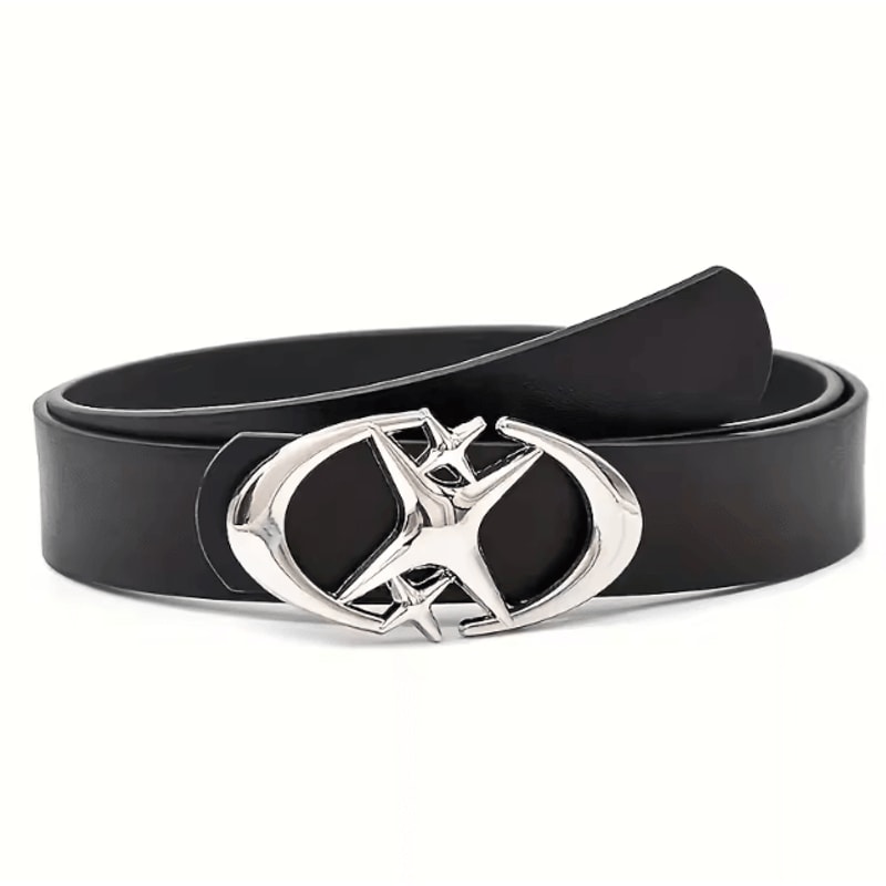 Oval Cross Metal Buckle Belt For Minimalist Streetwear And Everyday Style 3