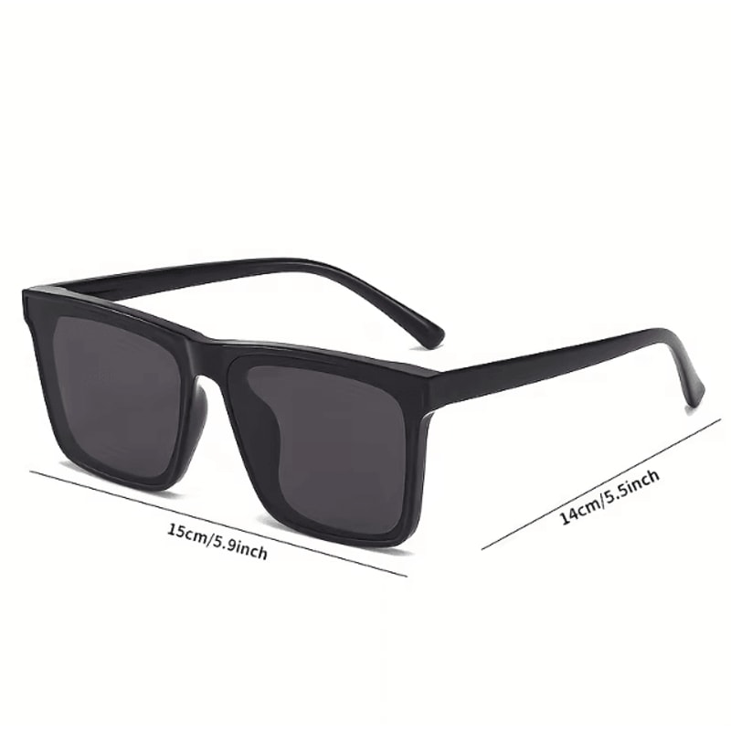 Black Square Frame Fashion Glasses For Unisex Street Style And Everyday Wear 3
