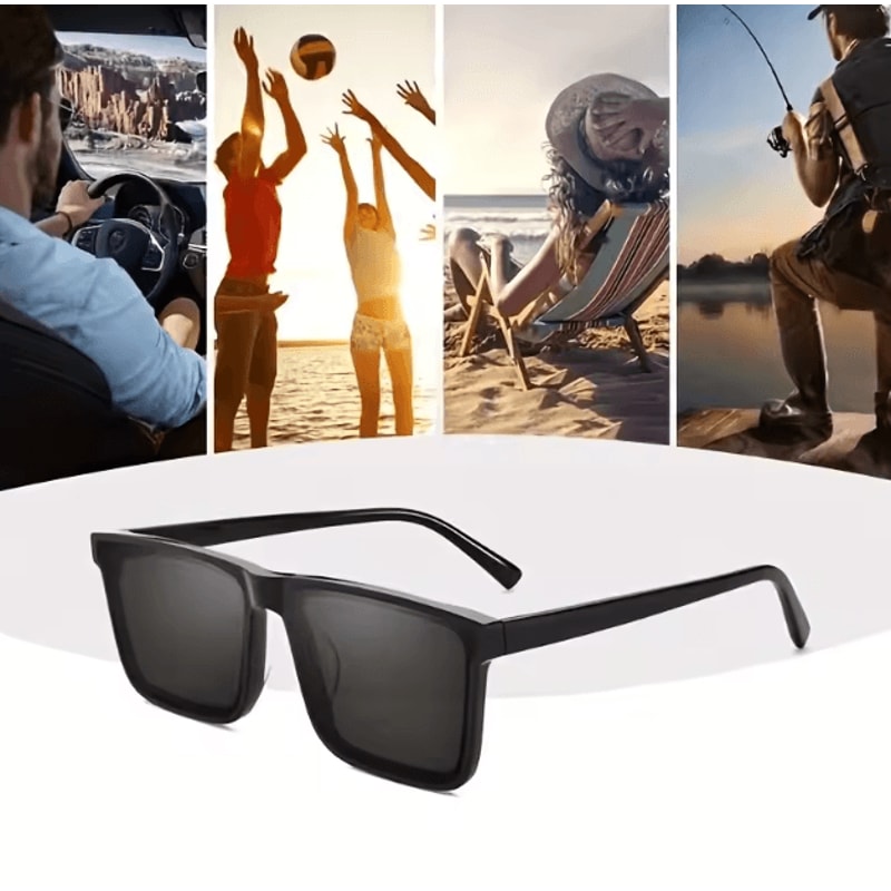 Black Square Frame Fashion Glasses For Unisex Street Style And Everyday Wear 4