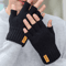 Winter Knitted Fingerless Gloves With Touchscreen Design For Warm Outdoor Comfort 1