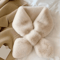 Faux Rabbit Fur Collar Scarf For Women Soft Plush Cross Neck Warmer 0