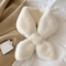 Faux Rabbit Fur Collar Scarf For Women Soft Plush Cross Neck Warmer 4