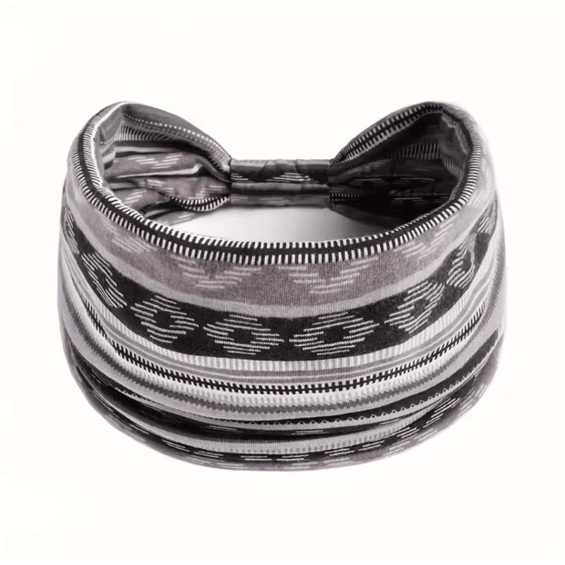 Bohemian Elastic Cotton Headscarf Wide Headband For Breathable All Day Comfort 4