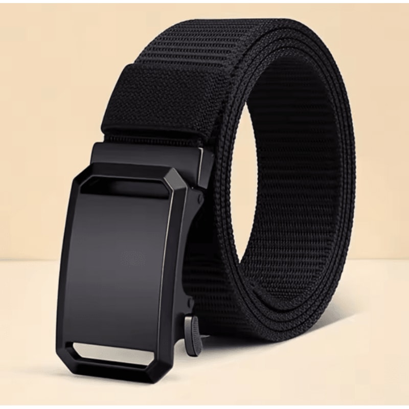 Automatic Buckle Canvas Tactical Belt For Men Durable Adjustable Workwear And Outdoor Use 3