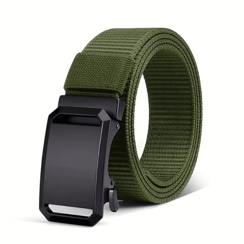 Automatic Buckle Canvas Tactical Belt For Men Durable Adjustable Workwear And Outdoor Use 4