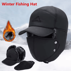 thermal faux fur winter baseball hat windproof soft extreme cold outdoor cap for men & women