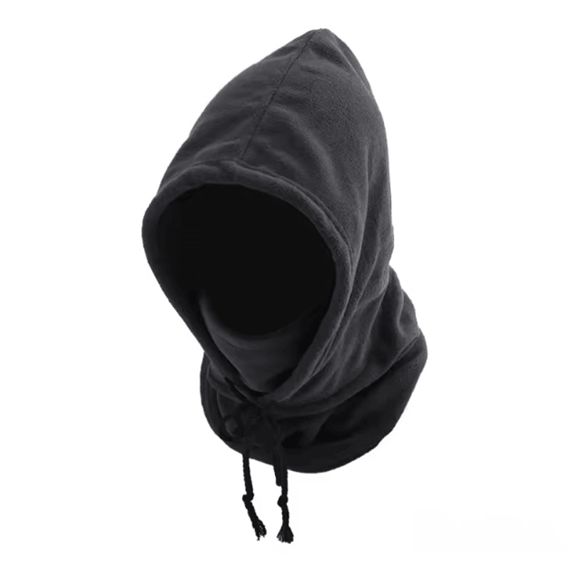 Windproof Knit Balaclava Hood With Drawstring Thermal Winter Face Neck Cover 3