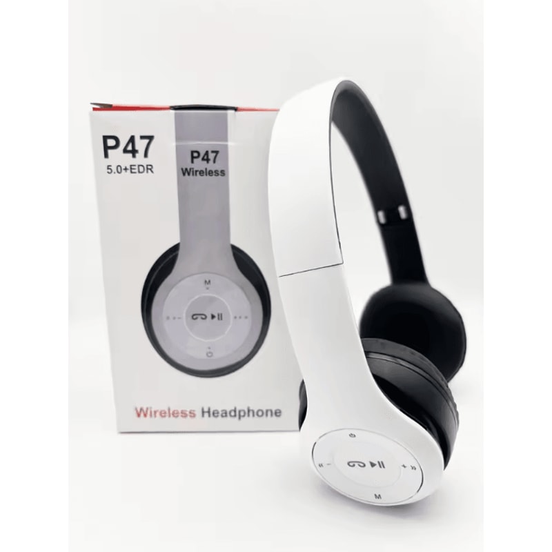 P47 Wireless Bluetooth Headphones Foldable Stereo OverEar Headset With Mic FM 3
