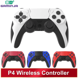 gaminja wireless bluetooth controller gamepad dual vibration 6-axis for ps4, ps3 & pc