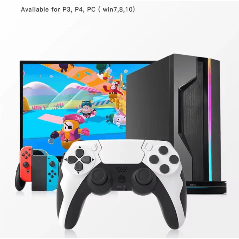 GAMINJA Wireless Bluetooth Controller Gamepad Dual Vibration 6Axis For PS4 PS3 PC 1