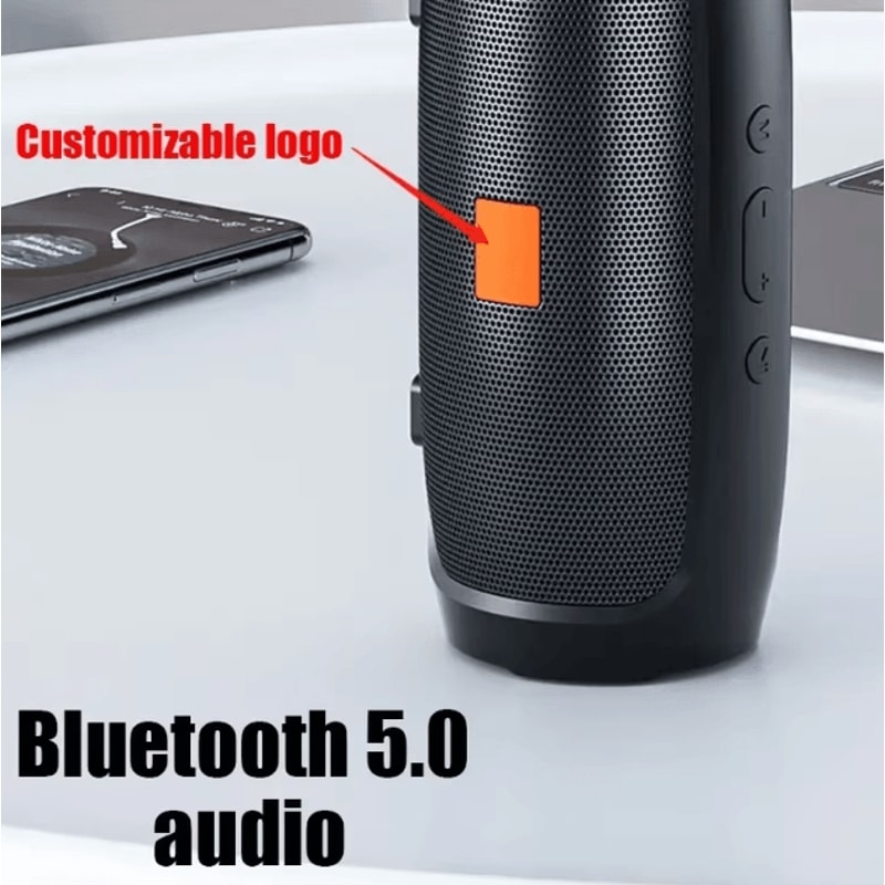 Portable Bluetooth Speaker With Subwoofer Waterproof Stereo Sound Wireless Outdoor Speaker With FM 2