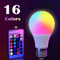 RGB LED Smart Bulb With Remote 16 Colors Dimmable E27 Multicolor Atmosphere Light 0