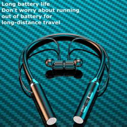 wireless bluetooth neckband earphones waterproof magnetic hifi stereo sports headphones
