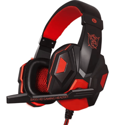 wired gaming headset with noise cancelling mic adjustable stereo headphones for ps5, ps4, xbox, pc & mobile